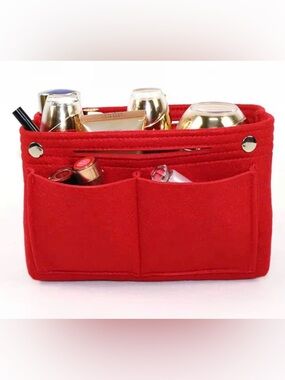 Organizer Insert Red Felt Bag Shaper Purse Protector Med fits Speedy 30